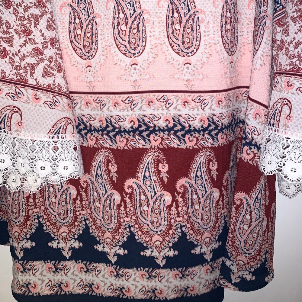 ‘Cato’ WOMENS tunic top 18/20W lace hem - Picture 5 of 6